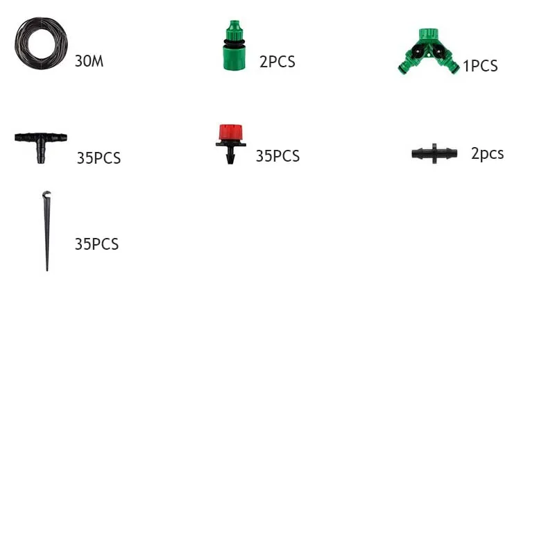 30 м капельного орошения комплект, растение для патио полива комплект садового сельского хозяйства парниковый туман охлаждения оросительной системы автоматический микро - Цвет: K