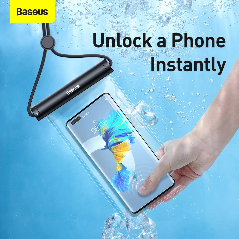 Baseus Waterproof Phone Case Under 7.2 inches For iPhone 12 Pro Max Swim Case IPX8 Universal Cover For Huawei Xiao Samsung