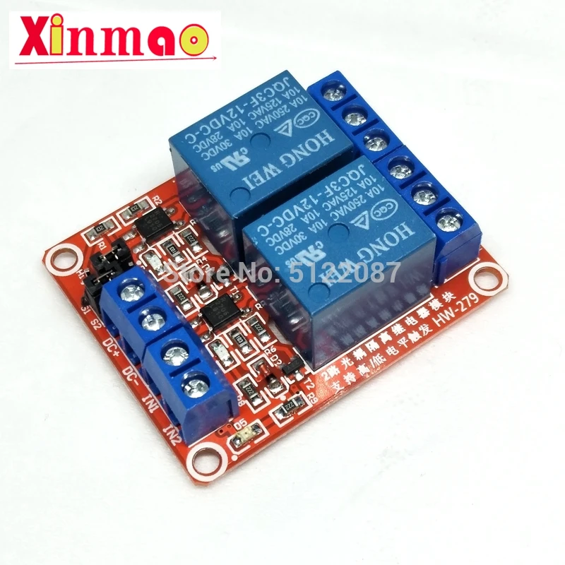 1pcs 2 Channel 5V 12V 24V Relay Module Board Shield With Optocoupler Support High and Low Level Trigger Way | Обустройство дома