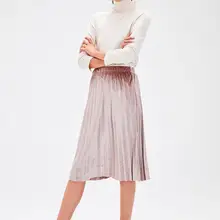 Trendyol норковая бархатная трикотажная юбка Piliseli TWOAW20ET0233