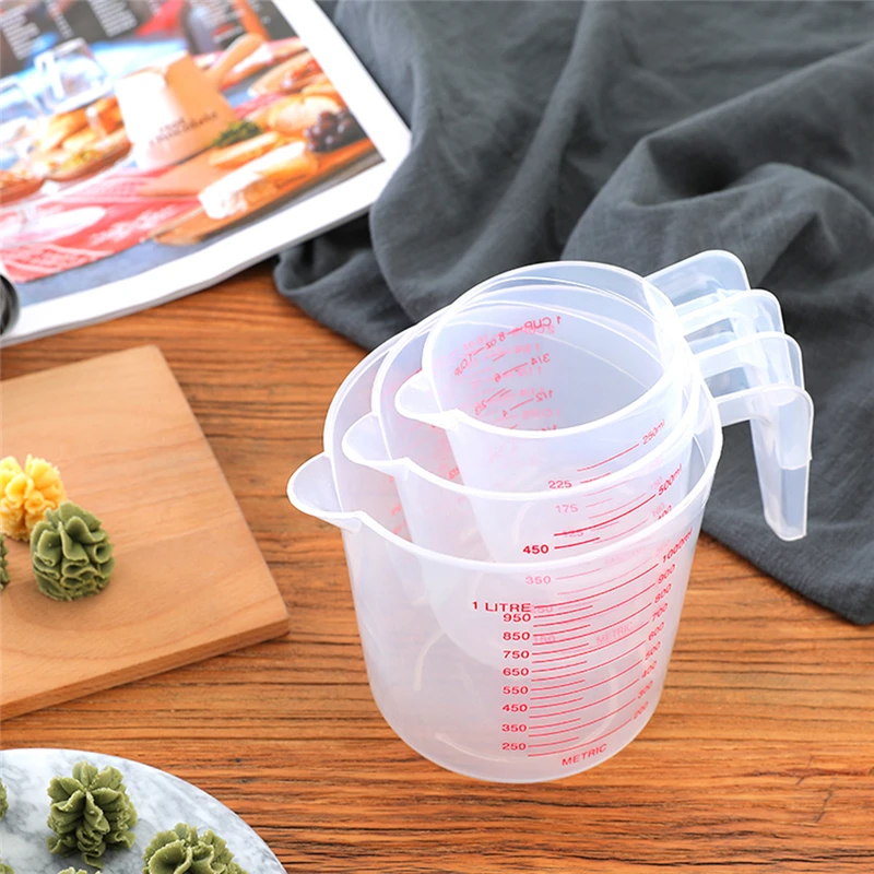 Tip Mouth Plastic Measuring Jug Cup Graduated Surface Cooking Kitchen Bakery Bakeware Liquid Measure Container Baking Tools