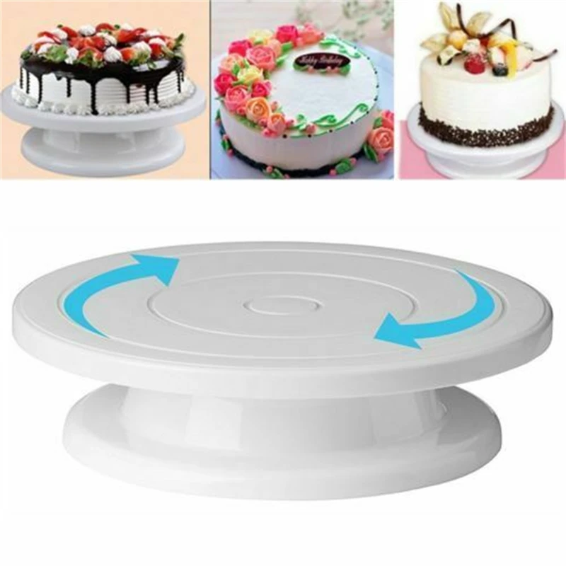 Turntable Cake Plate Revolving Rotating Cake Decorating Icing Display