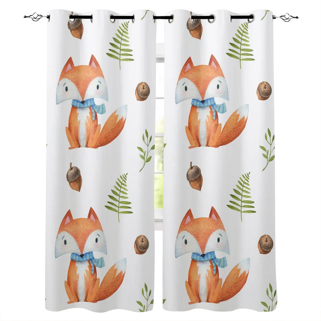 Шарф Little Fox Pinecone Мультяшные украшения для спальни кухни гостиной оконные шторы гостиной|Занавеска| |