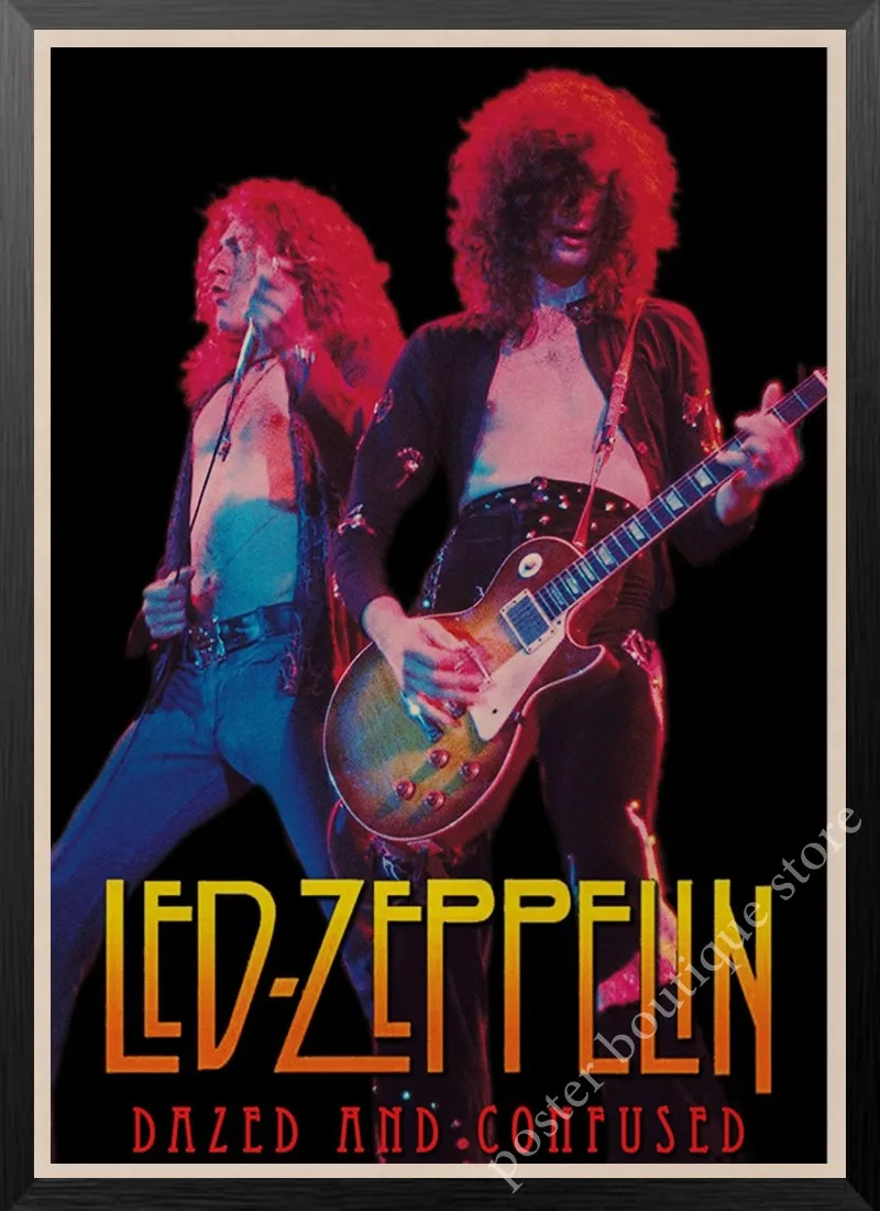 Led Zeppelin рок-н-РОЛ постер, Jimmy страница, Роберт Плант винтажные наклейки домашний Декор наклейки на стену девять процентов/3 - Цвет: 12