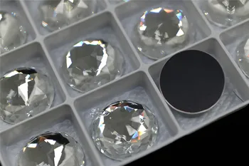 

20mm/30mm Round sparkle Crystal rhinestones Round Fancy Stone Flat Back