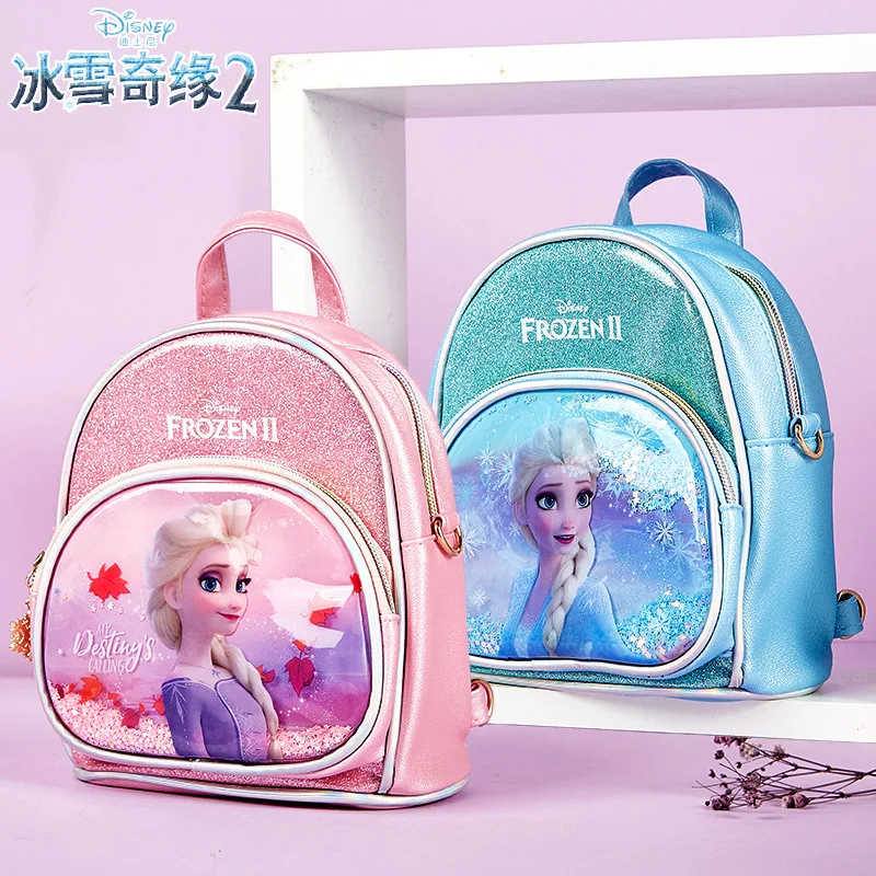 

Genuine Disney Frozen 2 Elsa Backpack Shoulder Girls Primary Bag For School Kids Burden Reduction Kindergarten Guardian Backpack