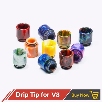 

Quartz Banger 50pcs/lot Epoxy Resin 810 Drip Tip Mouthpiece Wide Bore for V12 V8 Goon RDA Colorful Drip Tip 810
