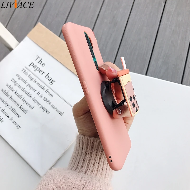 3D Silicone Cartoon Phone Holder Case For Xiaomi Redmi Note 10 Redmi Note 10 Pro Note 10S 9 8T K30 Pro K40 Pro mi poco F3 Cover
