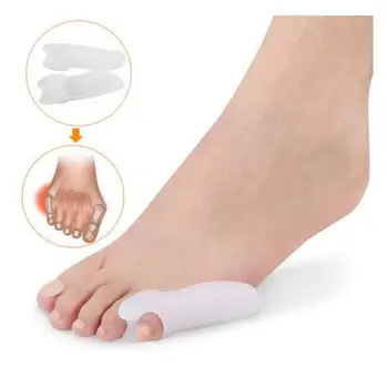 

1Pair Little Toe Silicone Gel Toe Bunion Protector Foot Care Toe Separator Hallux Valgus Toe Corrector WHITE Pain Relief Pads
