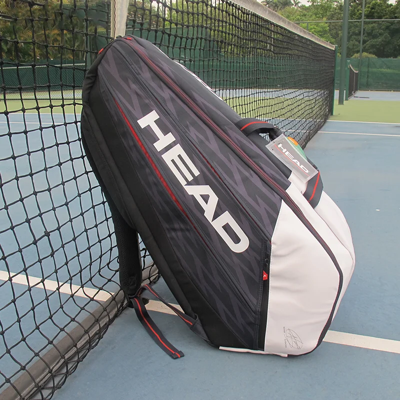 Djokovic голова теннисная сумка для 6/12 ракетки большой емкости для ракетки и теннисной обуви Профессиональный мужской рюкзак ограниченная