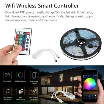 

5m 5050 SMD RGB WIFI Wireless Strip Lights 150LED Alexa Smart Home Light Durable And Practical To Use