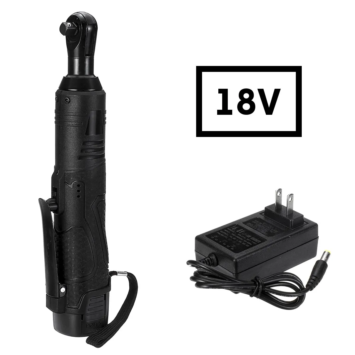 12 V/18 V/28 V электрический ключ с трещоткой 3/8 беспроводной прямоугольный ключ 45-85NM с 1 батареей 90 градусов электроинструмент - Цвет: 18V