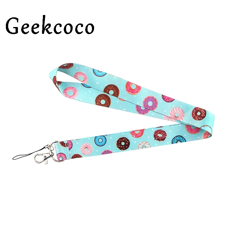 

Dessert style Donut Multi-function Mobile Phone Straps Tags Neck Lanyards for keys ID Lanyard Badges Straps webbing J0623