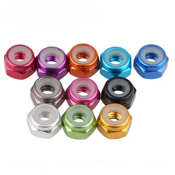 

10PCS Aluminum Alloy Locking Nut M2 M3 M4 M5 Colorful Hex Nuts Self - Locking Fastener
