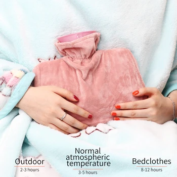 

Women Girls Warming Hand With Cover Hot Water Bottle Winter Warm 1500ml PVC Relieve Menstrual Cramps Gift Portable Leakproof