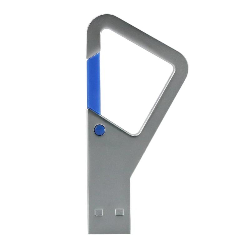 Брелок для ключей USB металлическая USB флеш-карта 4 Гб 64 ГБ 16 ГБ 8 ГБ 32 ГБ 128 ГБ Флешка флеш-накопитель мини индивидуальная креативная Подарочная флешка - Цвет: Blue