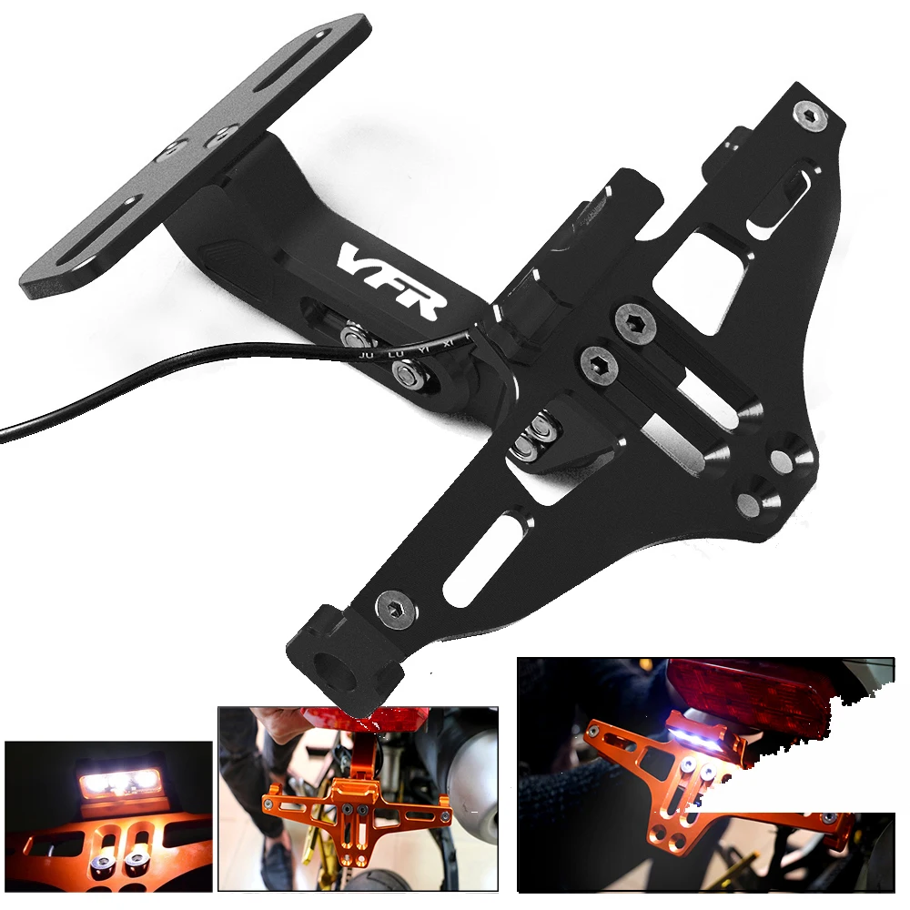 

For Honda VFR 750 VFR750 1991-1997 VFR 800 F VFR800 F 2002-2015 Rear License Plate Frame Licence Holder Motorcycle Number Plate