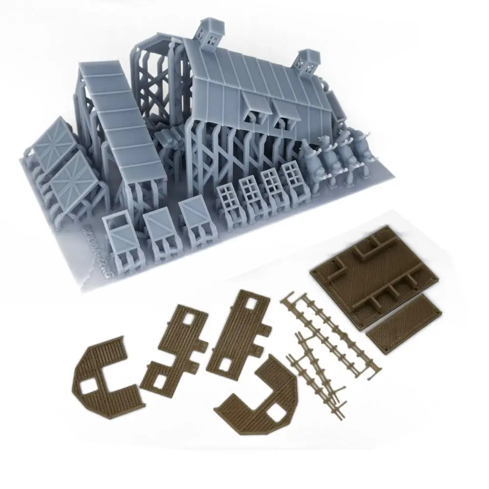 Outland Models Country Farm Barn w Accessories Z Scale 1:220 - Image 3