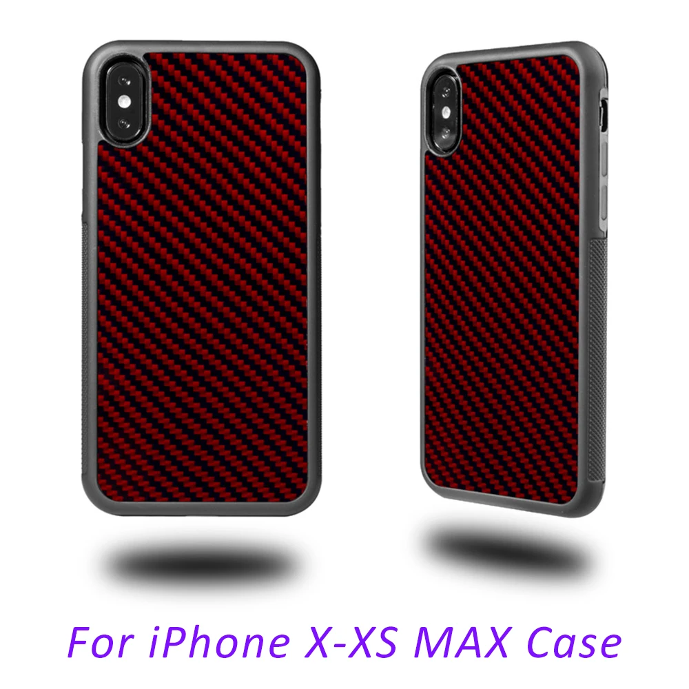 Real Red Carbon Fiber Glossy Case For Iphone Xs Xr Xs Max Cover Ultra