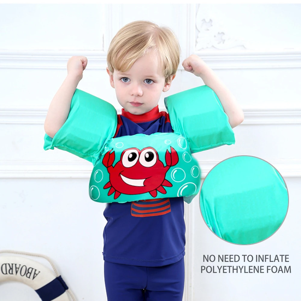 

Puddle Jumper Swimming Pool Cartoon Life Jacket Safety Float Vest for Kids Baby swimming ring Swim Circle Tube Ring