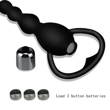 Vibrating Protaste Massager Anal Beads Vibrator Butt Plug Sex Toys for Men Women Silicone Anales Trainer Fun Toys for Beginners 2