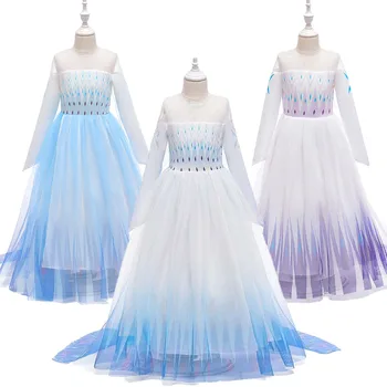 

Halloween Elsa Dress Girls Costume Fancy Party Princess Cosplay Baby Dresses Children's Christmas gift Birthday Sets Clothes