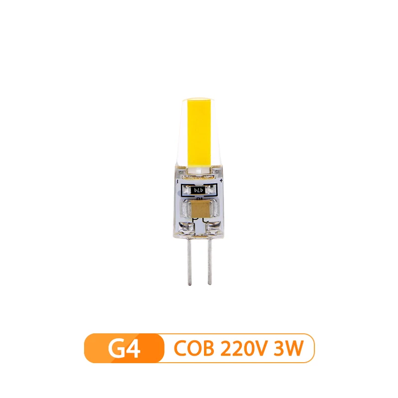 Новая светодиодная лампа G4 G9 E14 AC/DC 12V 220V 3W 6W COB LED G4 G9 Лампа для хрустальной люстры - Испускаемый цвет: G4 AC 220V 3W