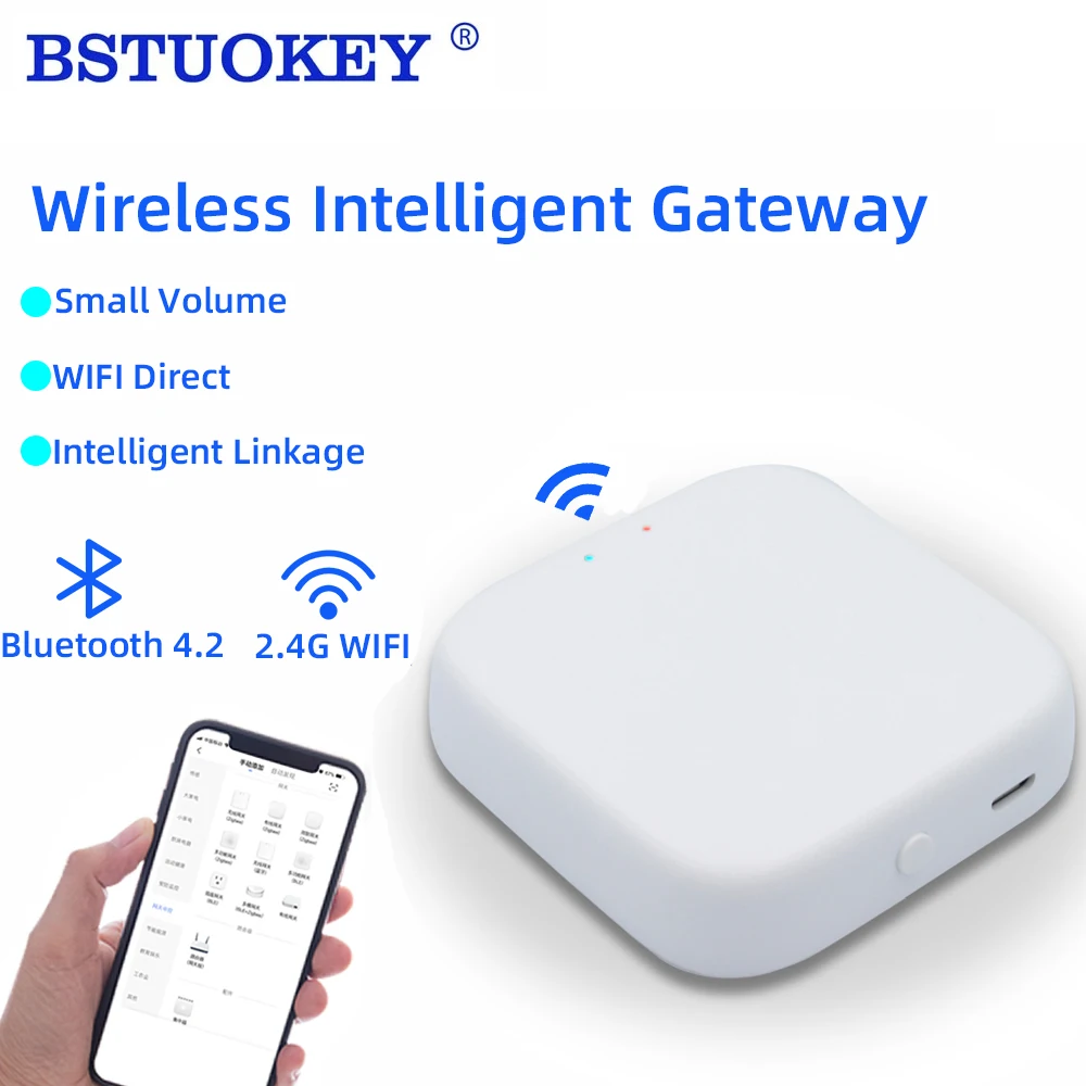 2.4G Wifi Wireless Intelligent Mesh Sig Gateway Bluetooth 4.2 Mesh Sig Device Smart Tuya App Gateway Trasmissione 5V 1A