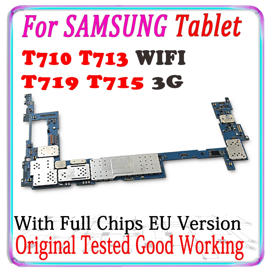 100% оригинал для Samsung Galaxy Tab S2 T710 T713 WIFI T715 T719 4G разблокированная материнская плата