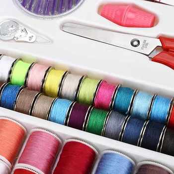 

New 100Pcs/Set Portable Travel Sewing Box Kitting Needles Tools Quilting Sewing Kit Needle Thread Tape Scissor Sewing Set