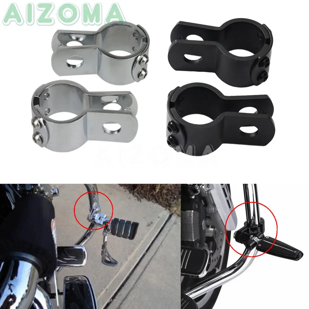 

1-1/2" & 1-1/4" & 1-1/8" Motorcycle Highway Crash Bar Clamp Footpeg Footrest 28mm 32mm 38mm Engine Guard Foot Peg Universal