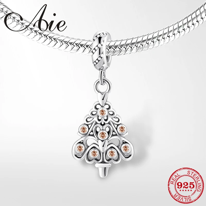 

925 Sterling Silver Christmas present Christmas tree Beads Fit Original Pandora Charm Bracelet Jewelry making