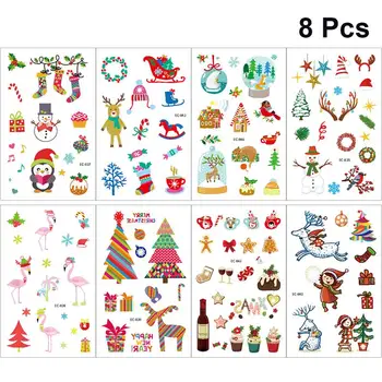 

8 Sheets Tatto Stickers Cartoon Waterproof Stickers Tatto Stickers Festival Pastes Body Art Decals for Kids Girls Children