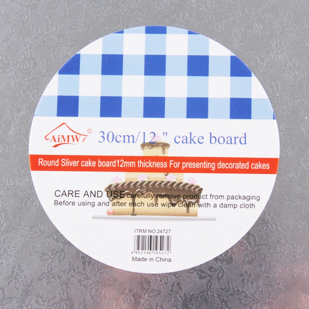 5 Sizes Round Cake Display Board Stand Holder Strong Base Wedding Birthday Party Events Home Bakery Cake Baking Tools Bakeware cake baking tools