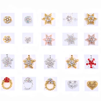 

100pcs/lot Nail Crystal Nail Rhinestones Snowflake/Star/Ring/Love Design Colorful Nail Jewelry Nail Rhinestones Charms JC501