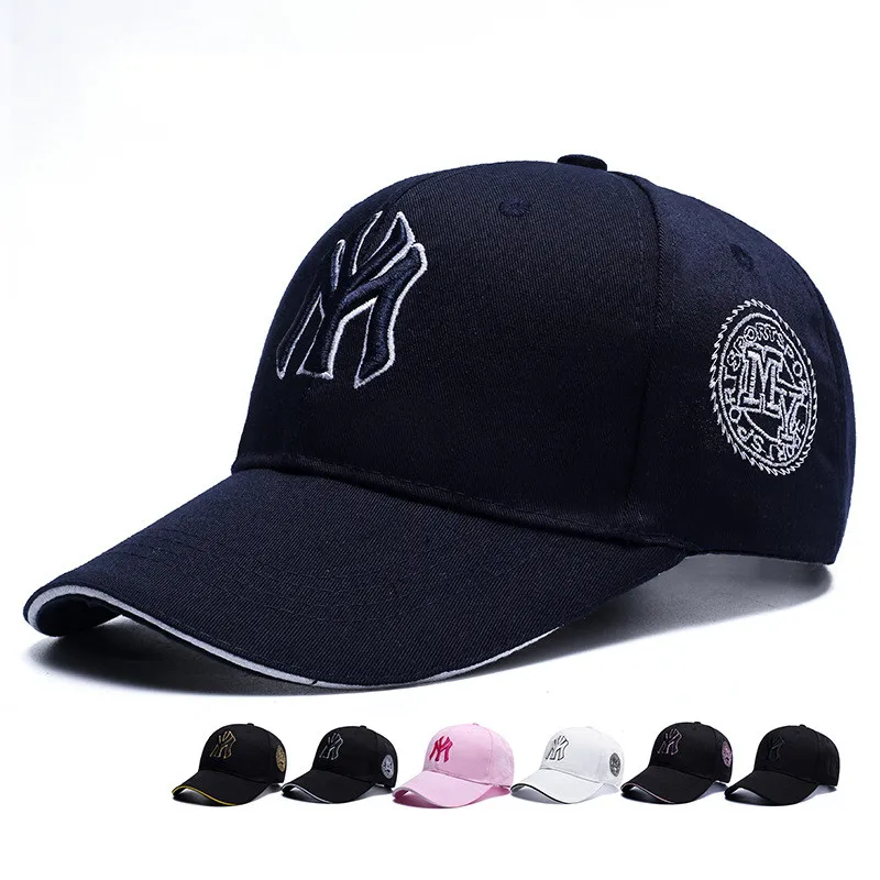 

New Women's Korean Peaked cap Baseball Cap Men's NY Embroidered Sun Hat Gorros Hip Hop Adjustable Snapbacks Hats