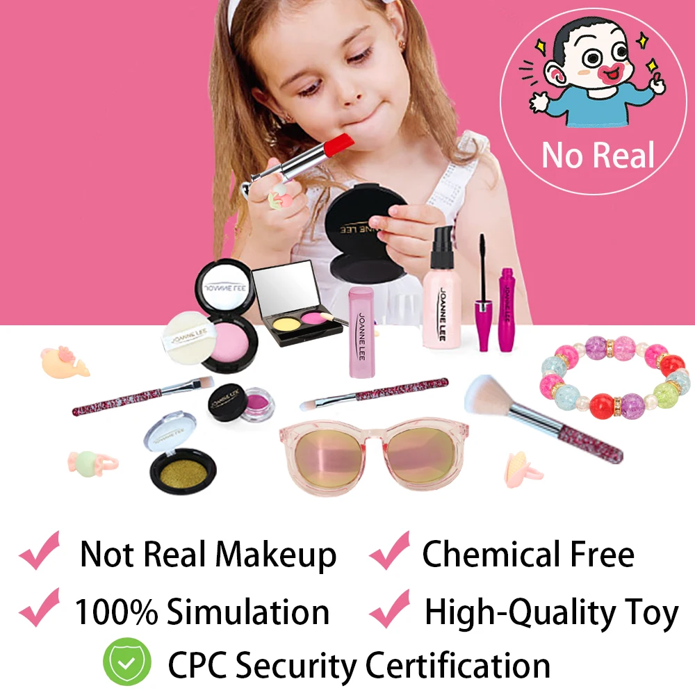 New Arrive Fashion Cosmetic Toys 27 Items /lots = 12 Makeup Kits + 1 Sunglasses + 14 Jewelry kits For Barbie 18 inch Girl Dolls