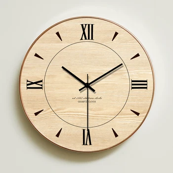 

Wooden Wall Clock Modern Living Room Decoration Nordic Minimalist Hanging Clocks Wall Watch Home Decor Silent 12/14/16 Inch