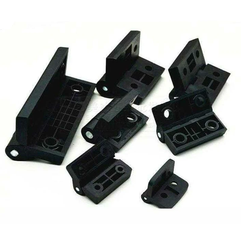 10pcs/set Black Color Nylon Plastic Butt Hinge for Wooden Box Furniture Electric Cabinet Hardware