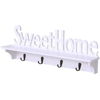 

2Pcs Wall Shelf Wall Partition Coat Hat Rack Key Rack Living Room Bedroom Decoration Shelf