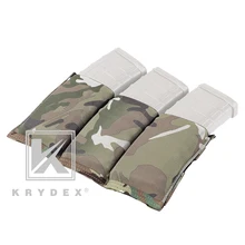 KRYDEX Тактический тройной журнал кобура высокая скорость тройной Открытый верх 5,56 винтовка, подсумок быстрая ничья MOLLE/PALS кобура MC