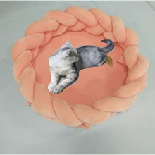 Вязаная кровать ручной работы, собака, кошка, кровать для щенка, котенок, пещера, корзина, спальный мешок, Конура для собаки, принадлежности, аксессуары, дропшиппинг