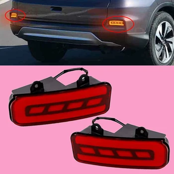 

Car Rear Bumper Reflector LED Fog Warning Turn Signal Lamp Brake Tail Light ABS Red fit for Honda CRV 2015 2016