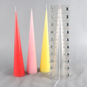 

DIY conical candle making molds special shape candle forms moule bougie diy manual wax candles lz72