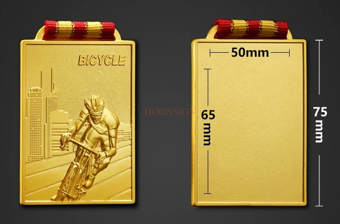 Cycling Competition Medal Bicycle Championship Medal Universal Metal Gold And Silver Bronze