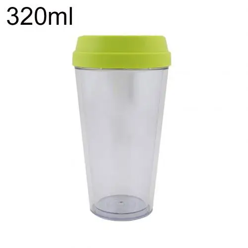 320/420 мл бутылка для воды прозрачная чашка для кофе и чая термостойкая кружка для сока, напитков, напитков термальная Питьевая чашка кружка термостойкая - Цвет: Зеленый
