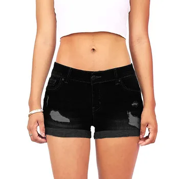 

Women High Waist Denim Shorts 2020 Summer Plus Size Pocket Tassel Hole Ripped Jeans Short Female Mini Short Pants Female #T1G