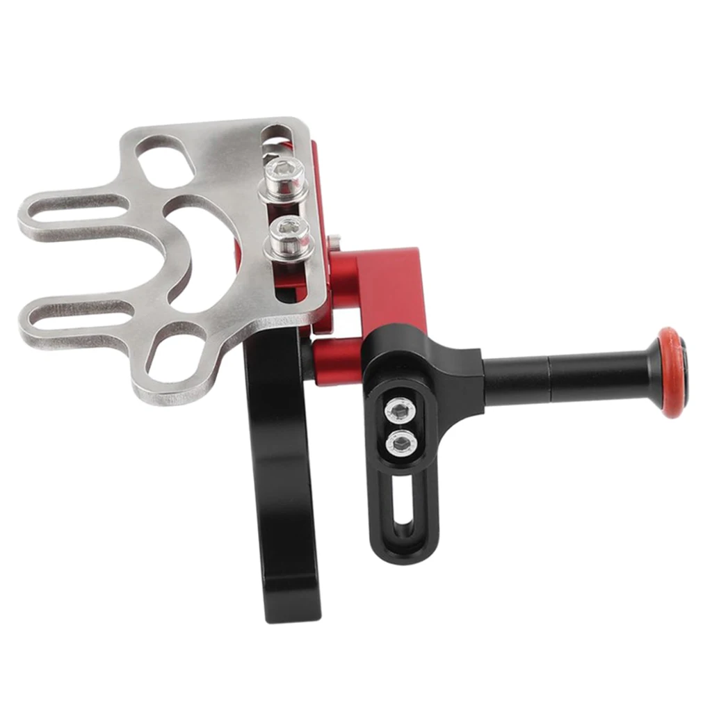 Shutter Trigger Grip Extension Level Mount For Dving Camera DSLR ,Black-Red