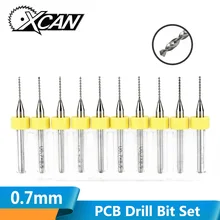 XCAN 10 шт./партия 0,7 мм импортные, карбидные сверла PCB для сверления печатной платы набор мини-сверл