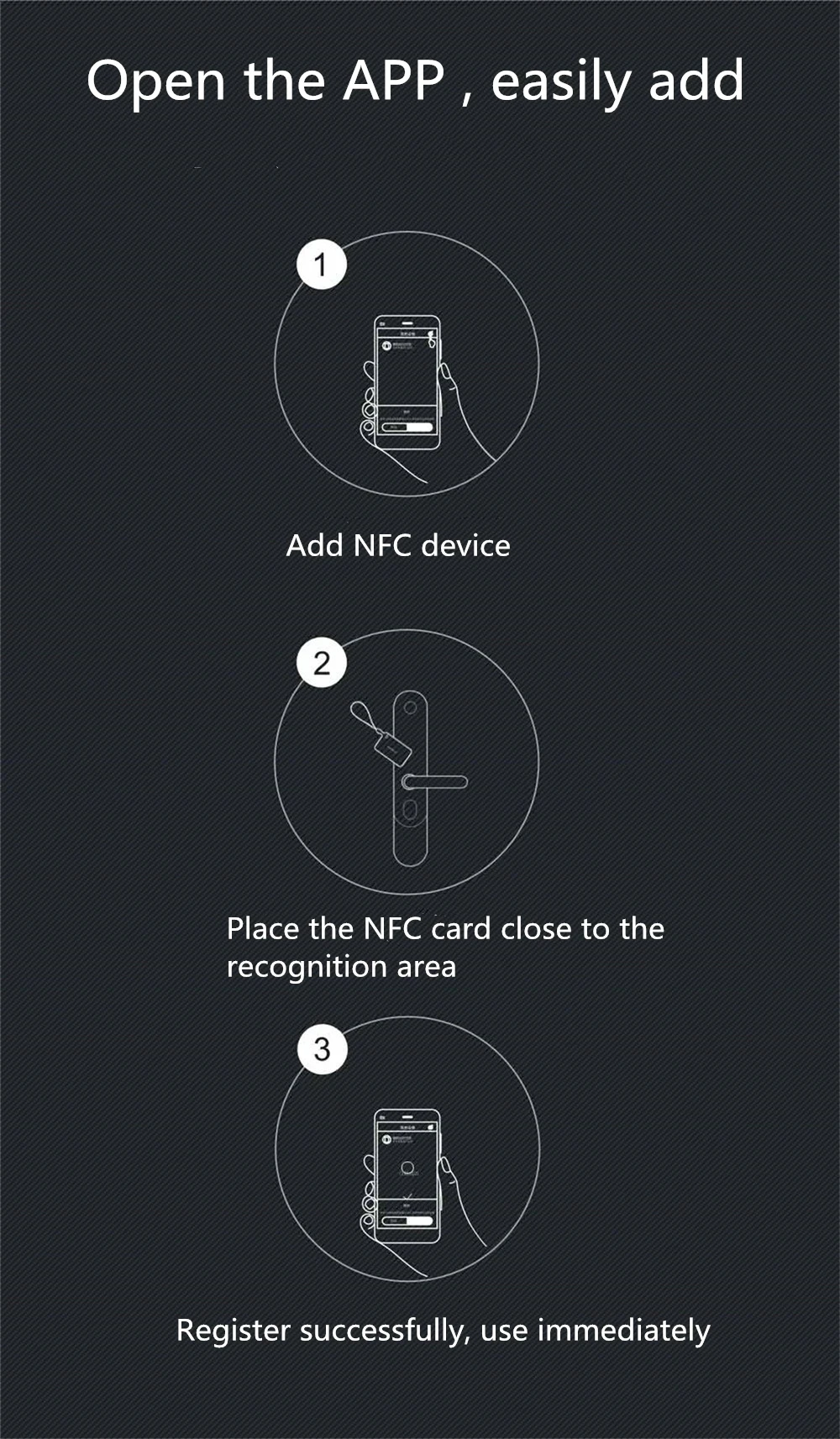 Original Aqara Smart Door Lock NFC Card Support Aqara Smart Door Lock N100/N200/P100 Series App Control EAL5+ Chip For Security